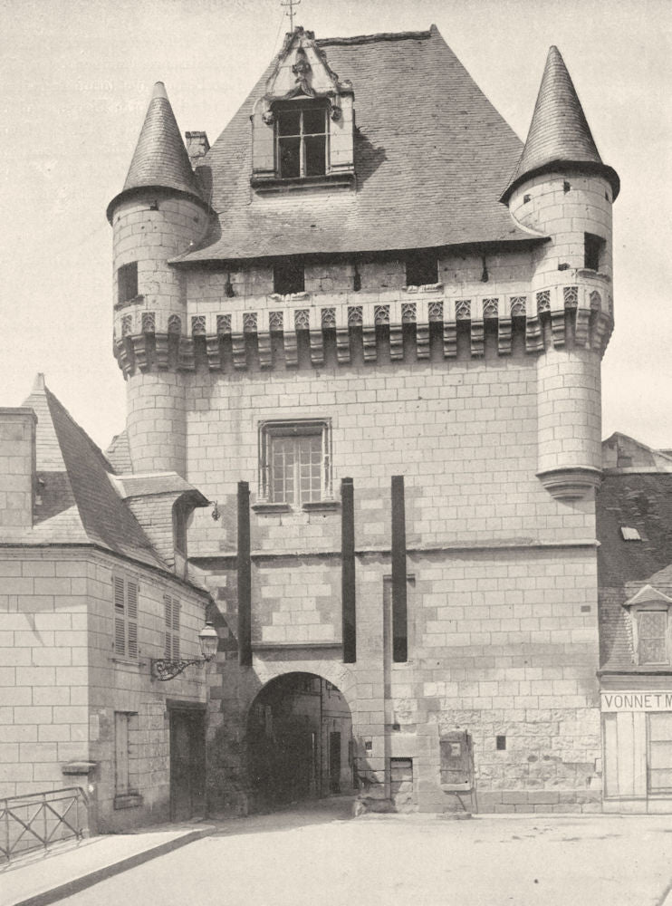 INDRE-ET-LOIRE. La Porte des Cordeliers, à Loches 1903 old antique print